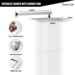 Load image into Gallery viewer, Cube Series 3-in-1 Brass Wall Mixer Set with 8&quot; Overhead Shower &amp; Mist Hand Shower (Chrome Finish)
