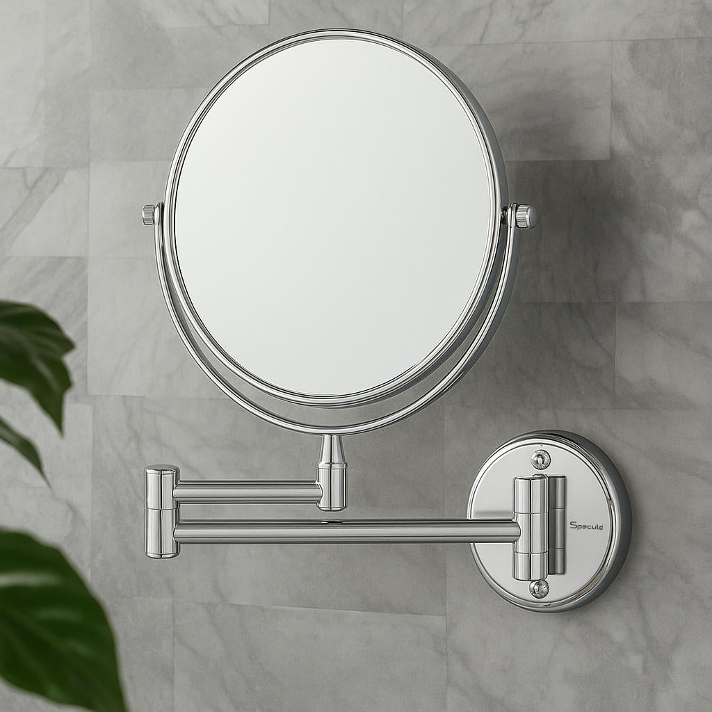 Round Brass Shaving Mirror (Chrome) – by Specule