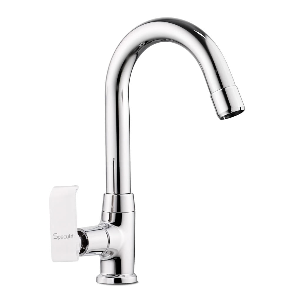 Lyric Swan Neck with Round Swivel Spout Brass (12 inches)- by Specule