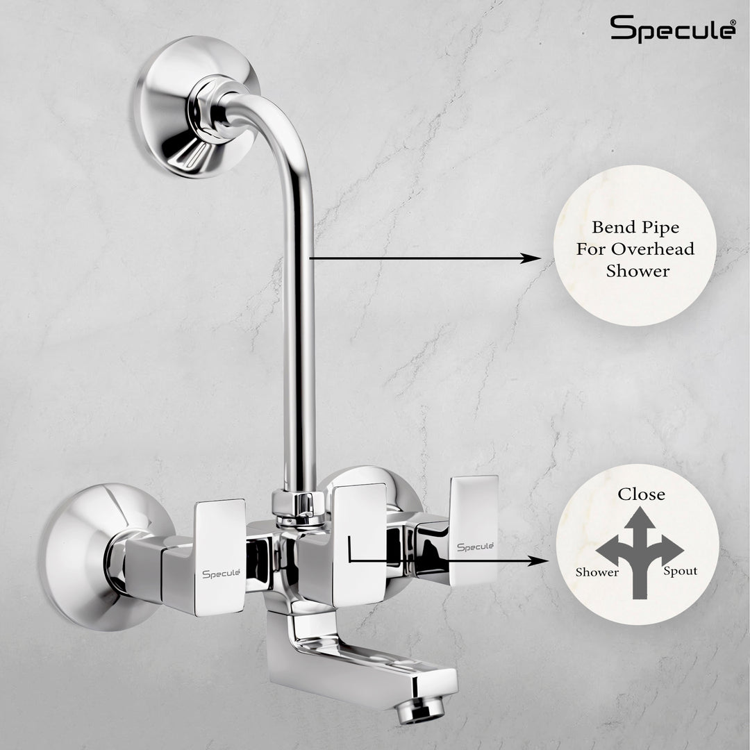 Cubix Wall Mixer Brass Faucet with L Bend – by Specule