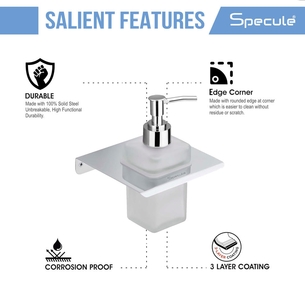 Stellar Stainless Steel/Glass Soap Dispenser (Chrome)- by Specule