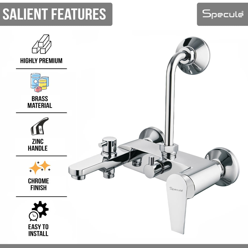 Nyra 3 in 1 Single Lever Wall Mixer Tap - by Specule