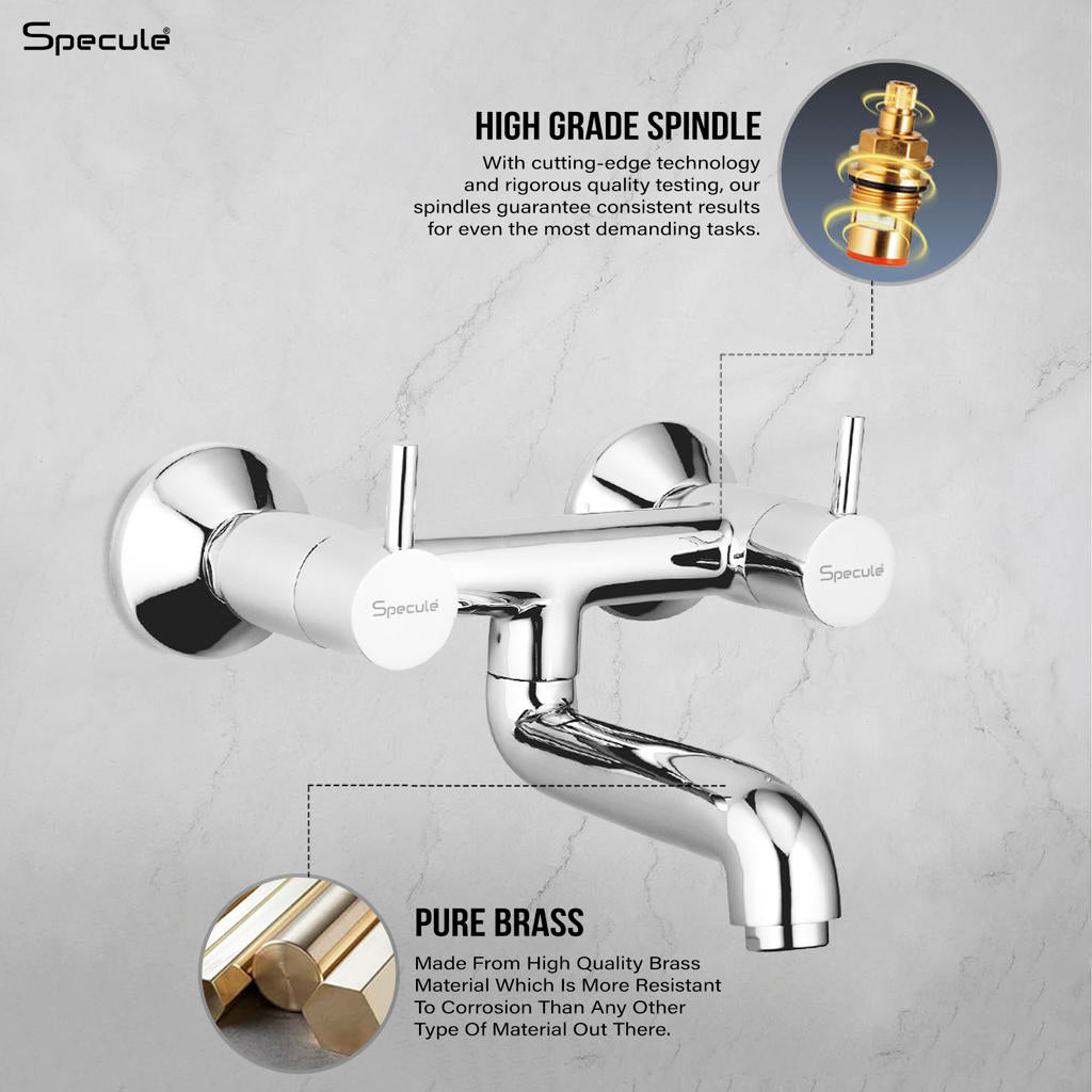 Flora 3/4 Inches Non Telephonic Wall Mixer Tap - by Specule