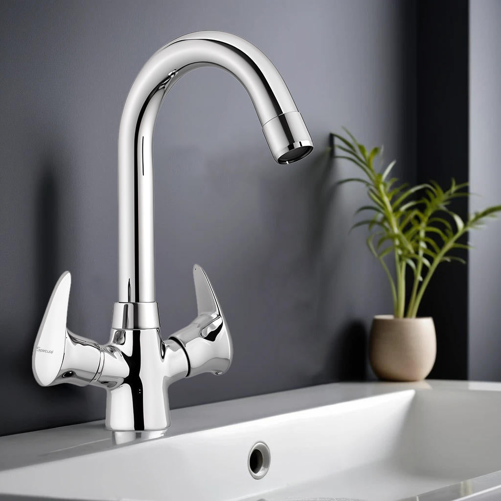 Softy Center Hole Wash Basin Mixer Tap with Swivel Spout - by Specule