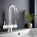 Load image into Gallery viewer, Flora 3/4 Inches Cartridge Center Hole Wash Basin Mixer Tap with Swivel Spout -by Specule
