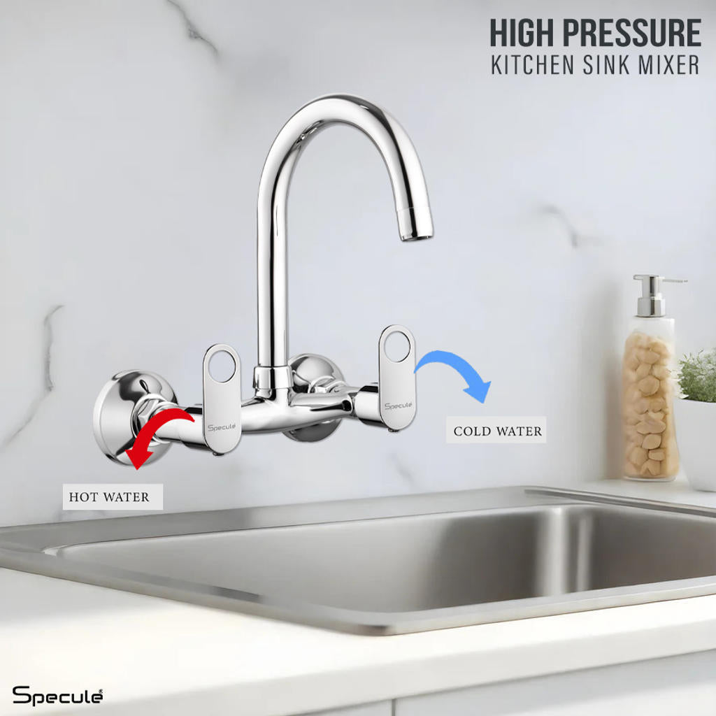 Ornamix Wall-mount Kitchen Sink Mixer Tap with Swivel Spout - by Specule