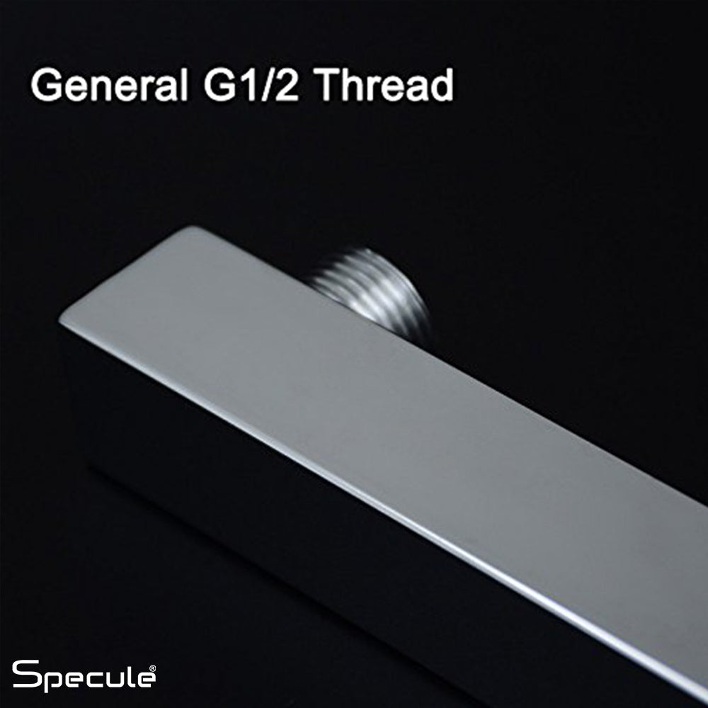 Stainless Steel Square Shower Arm (15 Inches) - by Specule
