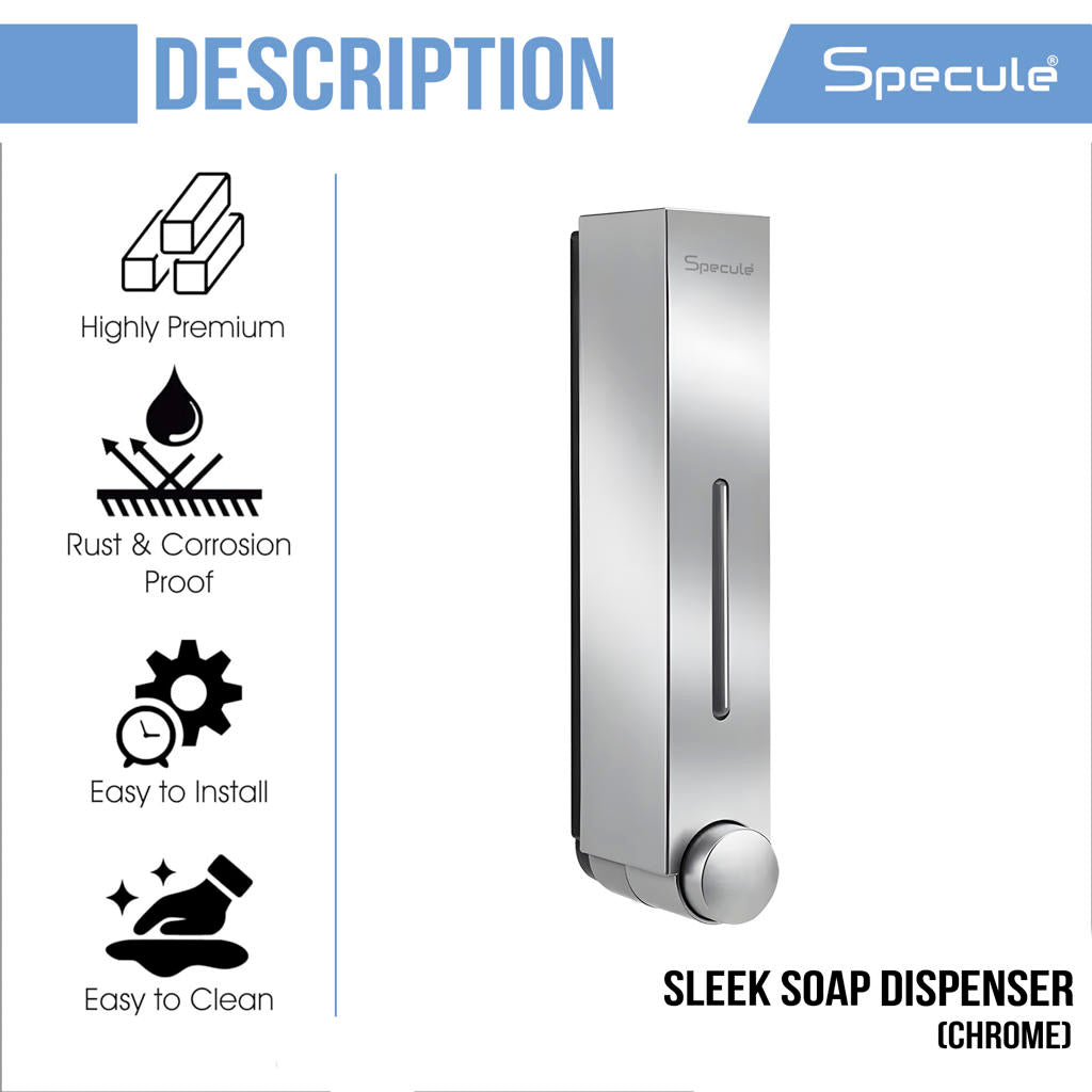Sleek ABS Liquid Soap Dispenser (Chrome) - by Specule