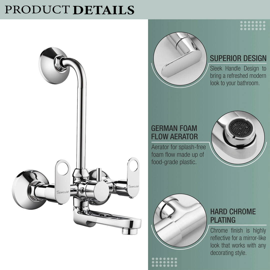 Ornamix Wall Mixer Brass Faucet with L Bend – by Specule