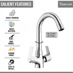 Load image into Gallery viewer, Nyra Center Hole Wash Basin Mixer Tap with Swivel Spout - by Specule
