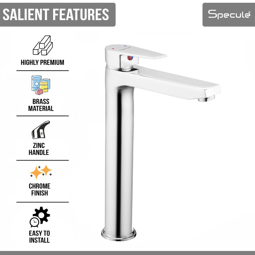 Nyra Single Lever Deck-mount Tall Body Wash Basin Single Lever Mixer Tap - by Specule