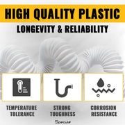 PVC Black Tail Flexible Waste Pipe (35 Inches) (Pack of 2) – By Specule