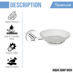 Load image into Gallery viewer, Aqua Stainless Steel and frosted Glass Soap Dish - by Specule
