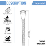 Load image into Gallery viewer, PVC Flexible Waste Pipe with Chrome Finish (30 Inches) - By Specule
