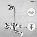 Load image into Gallery viewer, Flora 3/4 Inches Wall Mixer Brass Faucet with L Bend – by Specule

