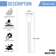 PVC Waste Pipe (30 Inches) (Pack of 2) - By Specule