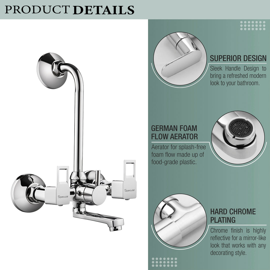 Cubo Wall Mixer Brass Faucet with L Bend – by Specule