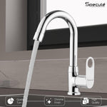 Load image into Gallery viewer, Ornamix Swan Neck with Round Swivel Spout Brass (12 inches)- by Specule

