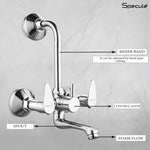 Load image into Gallery viewer, Spectra Wall Mixer Brass Faucet with L Bend – by Specule
