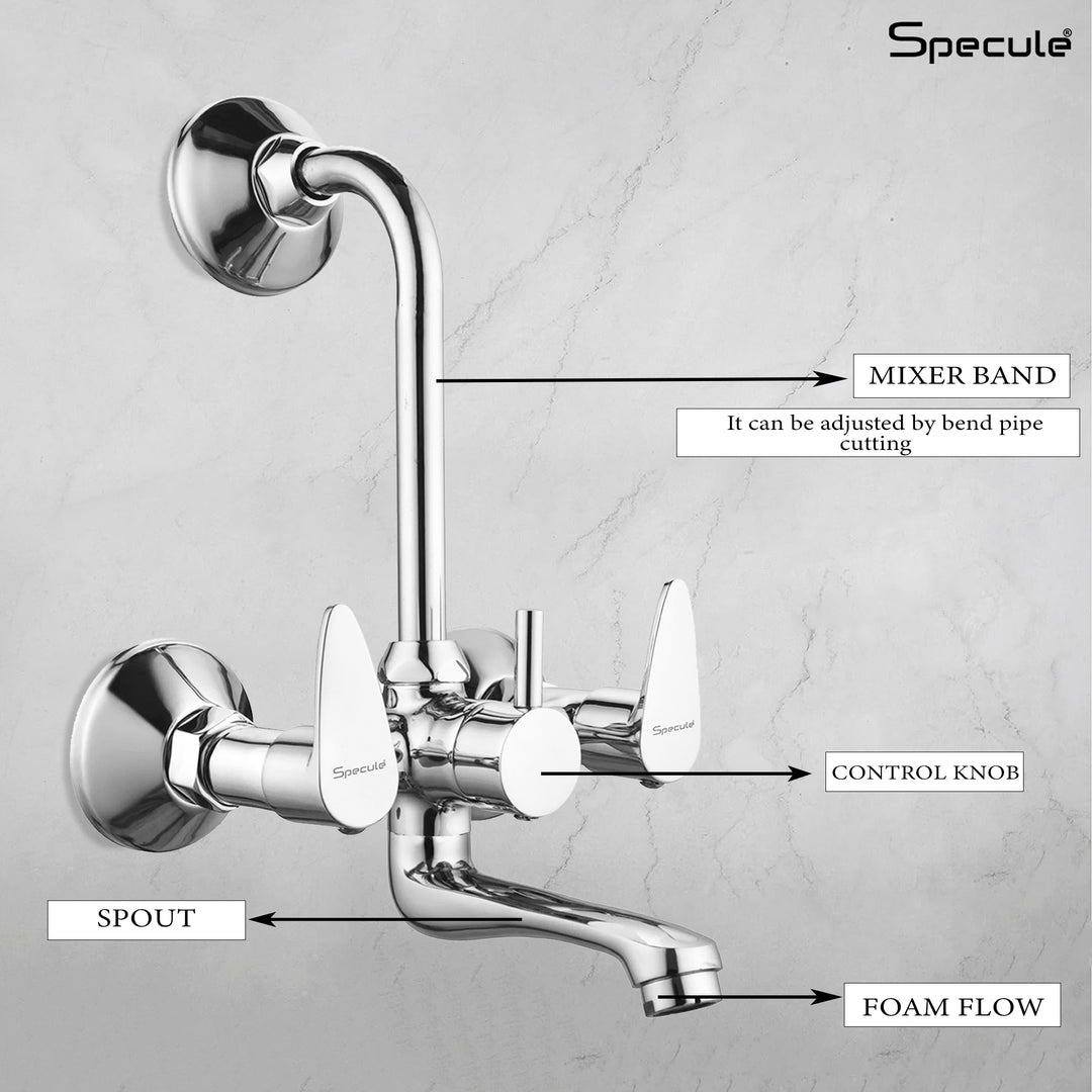 Spectra Wall Mixer Brass Faucet with L Bend – by Specule