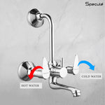 Load image into Gallery viewer, Spectra Wall Mixer Brass Faucet with L Bend – by Specule
