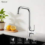 Load image into Gallery viewer, Flora Deck-mount Kitchen Sink Tap with Large J Type Swivel Spout (18") - by Specule