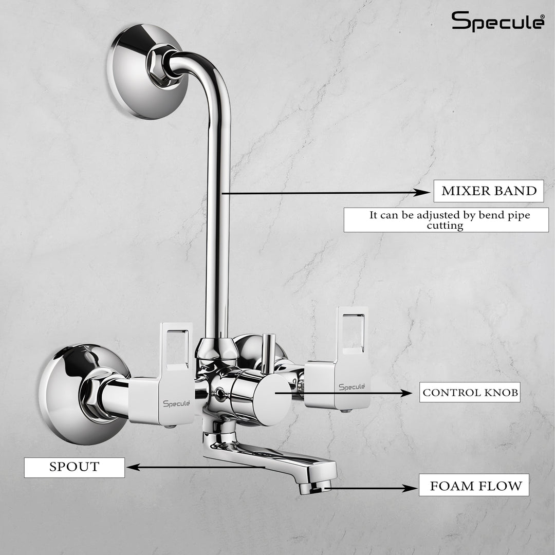 Cubo Wall Mixer Brass Faucet with L Bend – by Specule