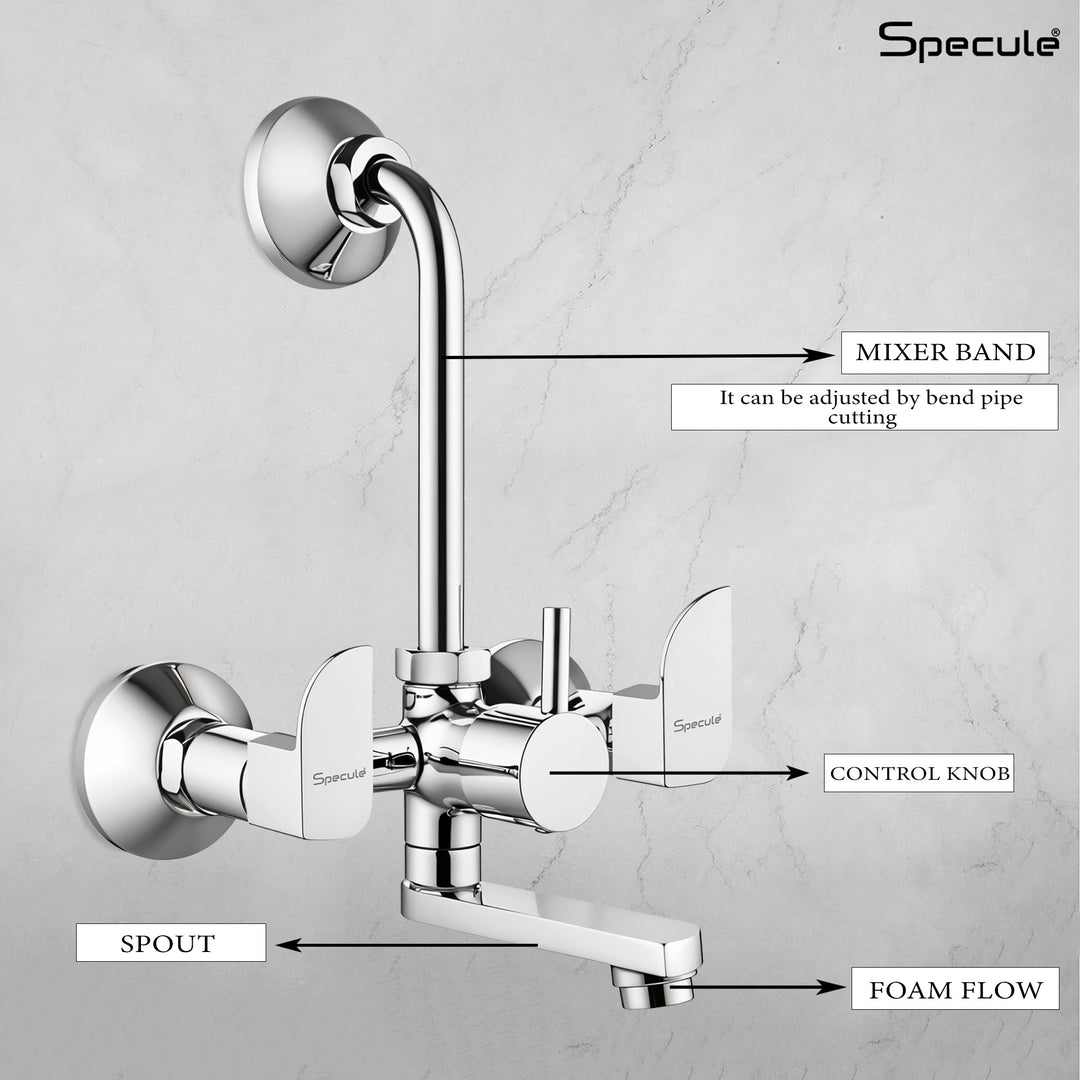 Alive Wall Mixer Brass Faucet with L Bend – by Specule