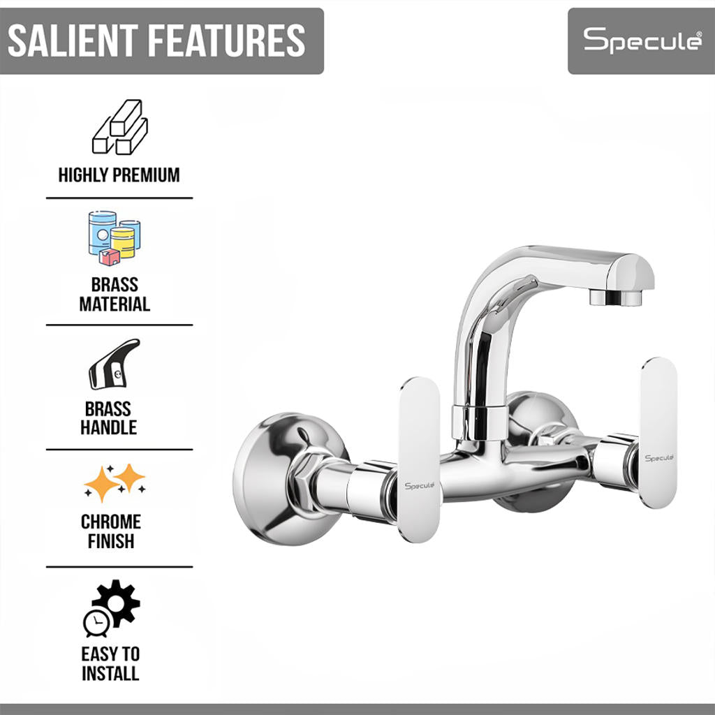 Angel Wall-mount Kitchen Sink Mixer Tap with Swivel Spout - by Specule