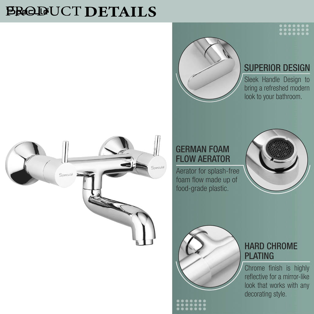 Flora 3/4 Inches Non Telephonic Wall Mixer Tap - by Specule