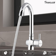 Flora 3/4 Inches Cartridge Swan Neck with Round Swivel Spout Brass (12 inches)- by Specule