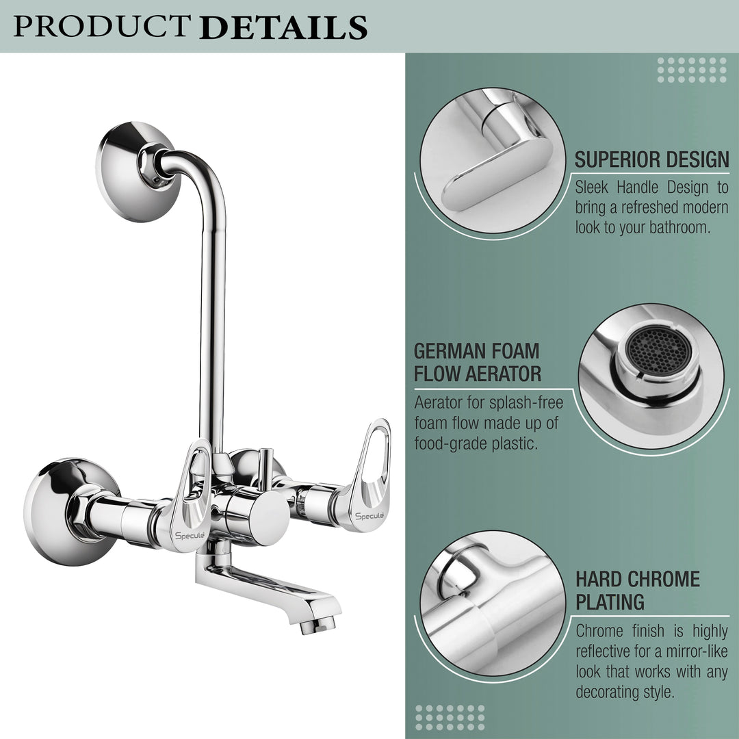 Opel Wall Mixer Brass Faucet with L Bend – by Specule