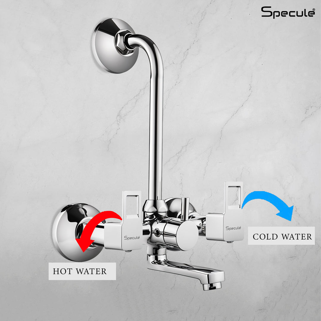 Cubo Wall Mixer Brass Faucet with L Bend – by Specule