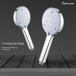 Load image into Gallery viewer, Rosa Seven flow ABS Hand Shower with 1.5 Meter 304-grade SS Hose &amp; Hook
