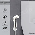 Load image into Gallery viewer, Crown Chrome Health Faucet with Dual Flow and 1 Meter 304-Grade SS Hose &amp; Hook
