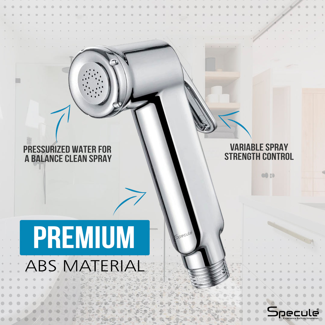 Glory Chrome Health Faucet with Dual Flow and 1 Meter 304-Grade SS Hose & Hook