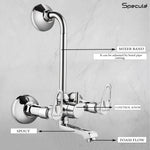 Load image into Gallery viewer, Opel Wall Mixer Brass Faucet with L Bend – by Specule
