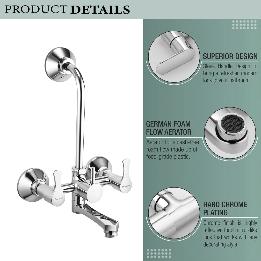 Chocolate Wall Mixer Brass Faucet with L Bend – by Specule