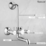 Load image into Gallery viewer, Flora 3/4 Inches Wall Mixer Brass Faucet with L Bend – by Specule
