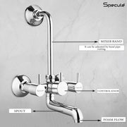 Flora 3/4 Inches Wall Mixer Brass Faucet with L Bend – by Specule Specule