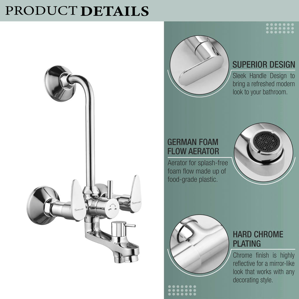 Spectra 3-in-1 Wall Mixer Tap – by Specule