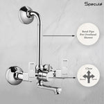 Load image into Gallery viewer, Cubo Wall Mixer Brass Faucet with L Bend – by Specule
