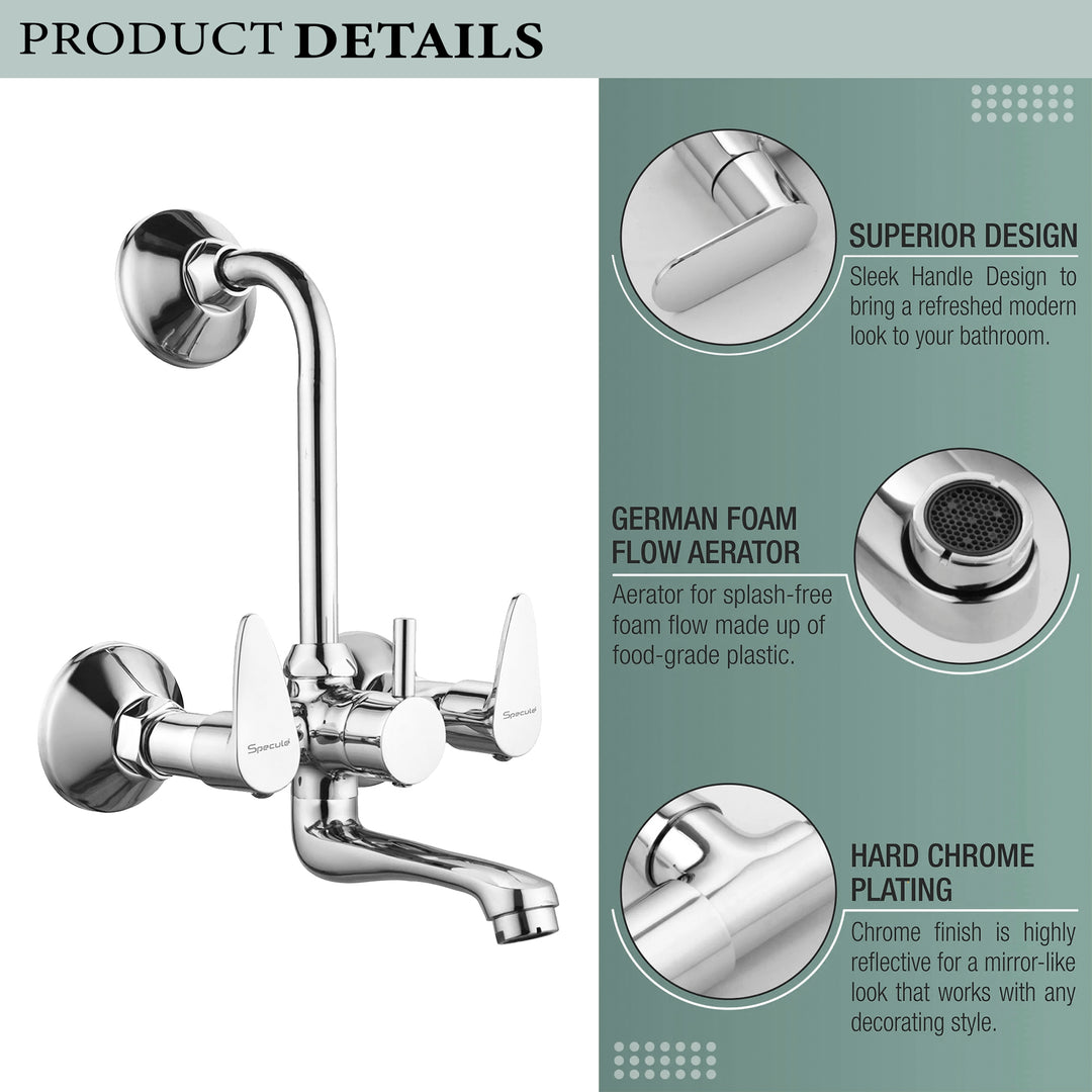 Spectra Wall Mixer Brass Faucet with L Bend – by Specule