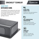Load image into Gallery viewer, Handmade Double Bowl Kitchen Sink With Tap Hole (42 x 20 x 10 Inches) - by Specule
