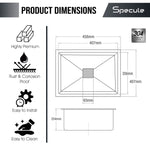 Load image into Gallery viewer, Handmade Single Bowl Kitchen Sink (18 x 16 x 10 Inches) - by Specule

