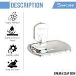 Load image into Gallery viewer, Creta Stainless Steel and frosted Glass Soap Dish - by Specule
