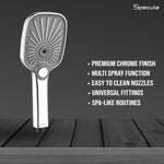 Load image into Gallery viewer, Zeno Triple Flow ABS Hand Shower with 1.5 Meter 304-grade SS Hose &amp; Hook
