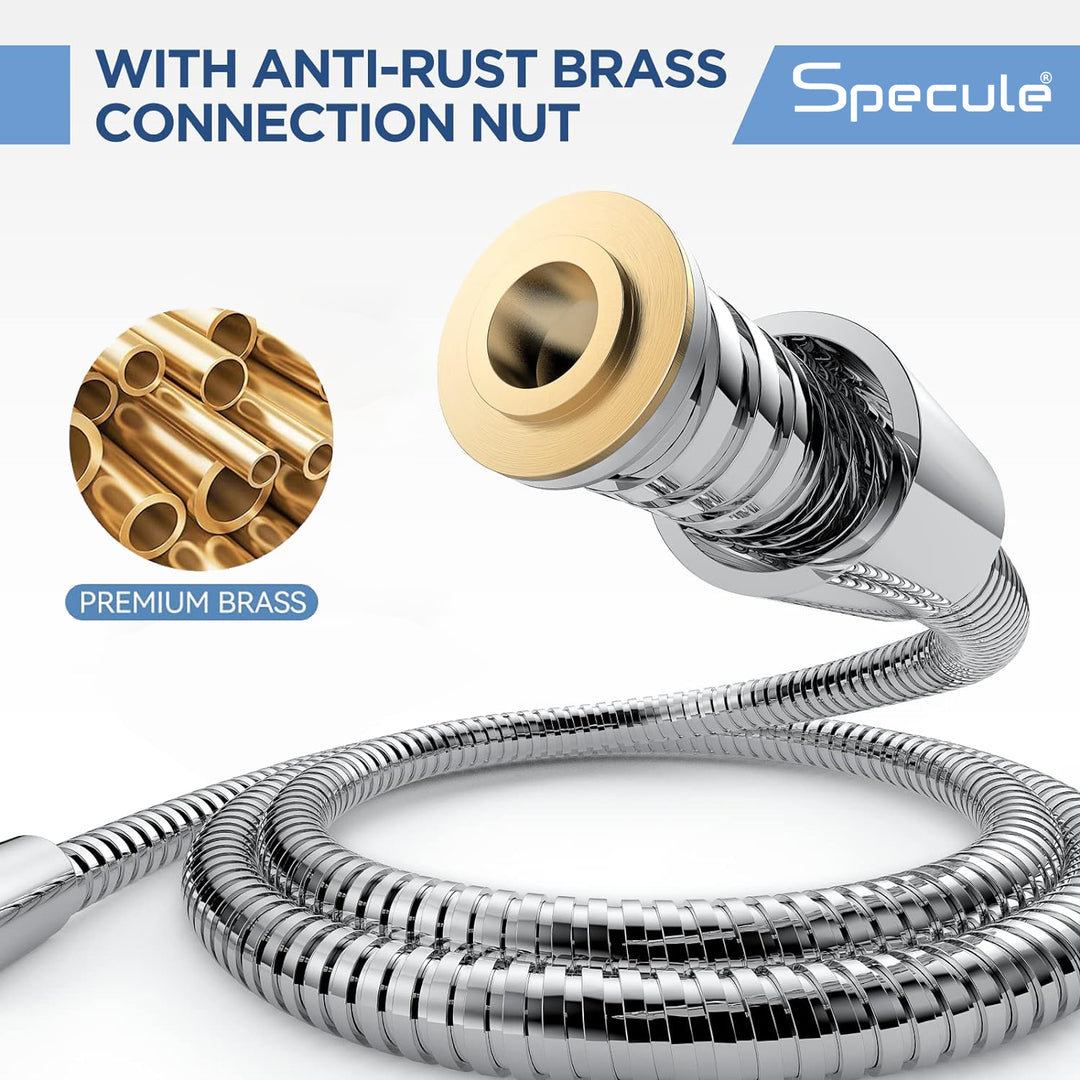 Dolphin Chrome Health Faucet with Dual Flow and 1 Meter 304-Grade SS Hose & Hook