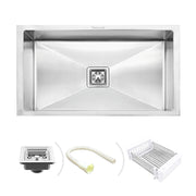 Specule 30x18 Handmade Smart Stainless Steel Kitchen Sink 