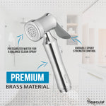Load image into Gallery viewer, Velva Chrome Health Faucet with Dual Flow and 1 Meter 304-Grade SS Hose &amp; Hook
